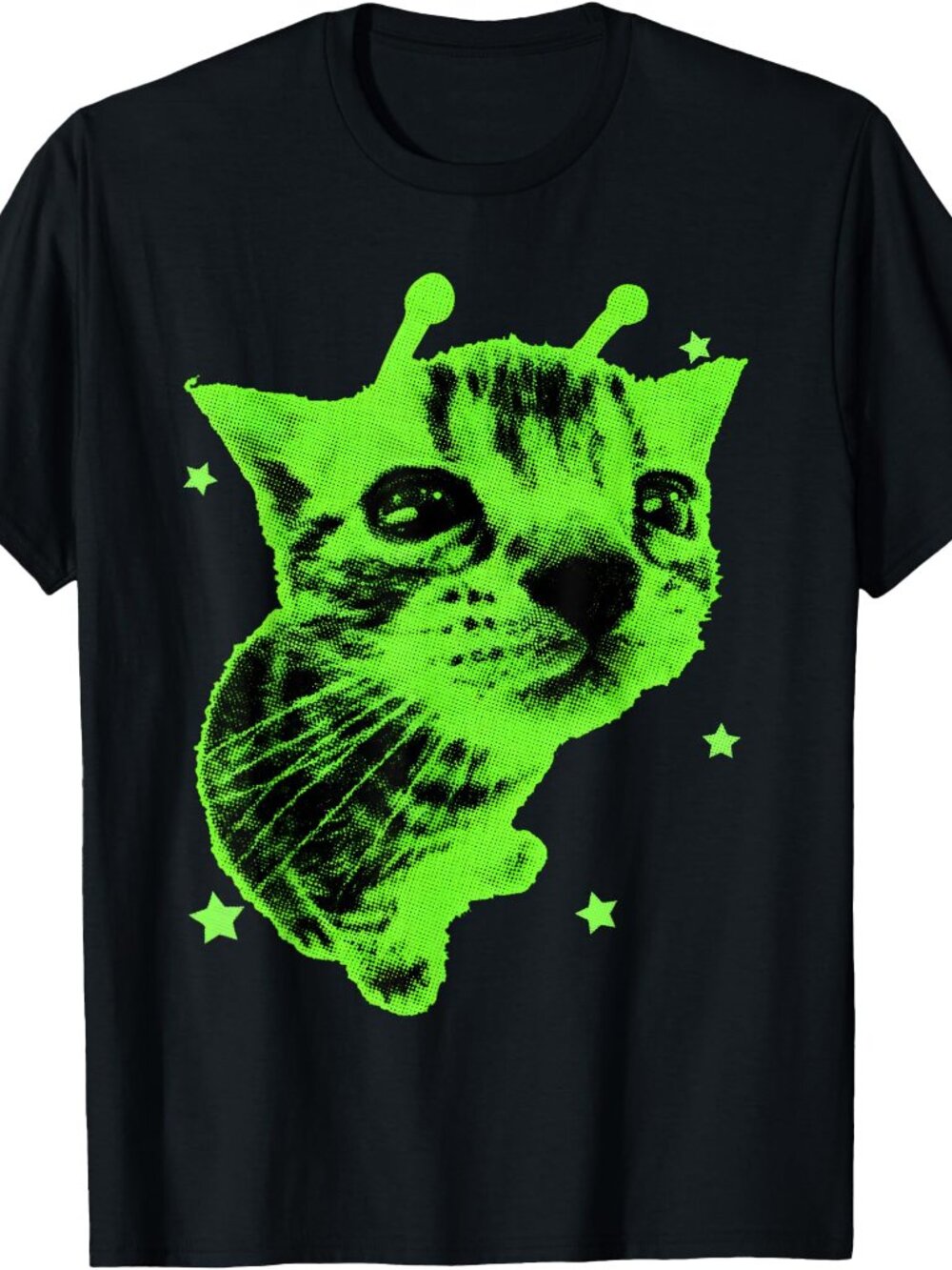 Funny Alien Cat Meme Retro Y2K Vintage Space Kitty Tees T Shirts